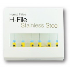 Pacdent Stainless Steel H Files (Hand), Assorted Size # 15-40, Length 21 mm 